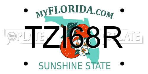 TZI68R Florida License Plate