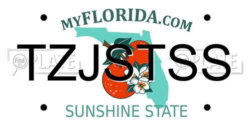 TZJSTSS Florida License Plate