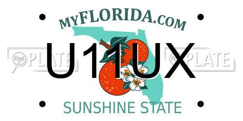 U11UX Florida License Plate