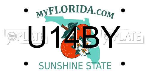 U14BY Florida License Plate