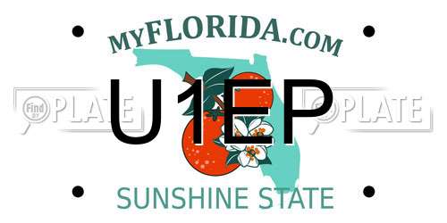 U1EP Florida License Plate