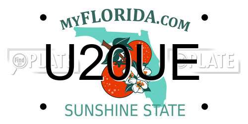 U20UE Florida License Plate