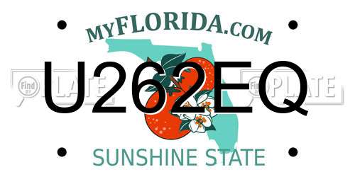 U262EQ Florida License Plate