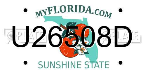 U26508D Florida License Plate