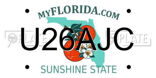 U26AJC Florida License Plate
