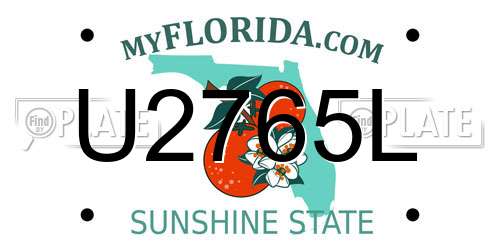 U2765L Florida License Plate