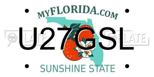 U27GSL Florida License Plate