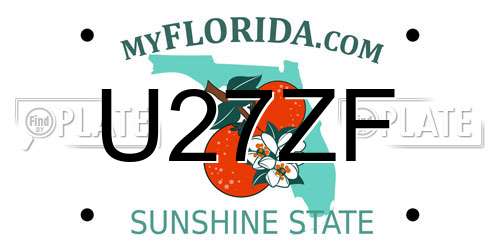 U27ZF Florida License Plate