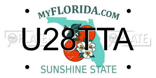 U28TTA Florida License Plate