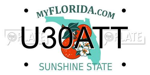 U30ATT Florida License Plate