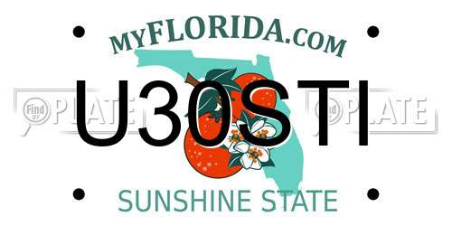 U30STI Florida License Plate