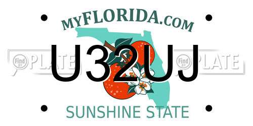 U32UJ Florida License Plate