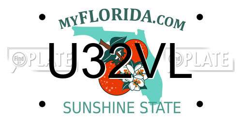 U32VL Florida License Plate