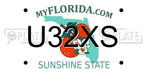 U32XS Florida License Plate