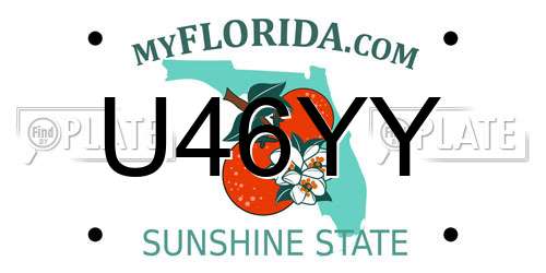 U46YY Florida License Plate