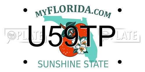 U59TP Florida License Plate