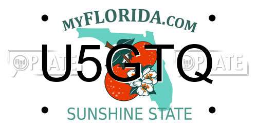 U5GTQ Florida License Plate