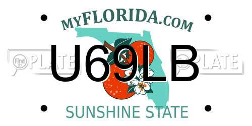 U69LB Florida License Plate
