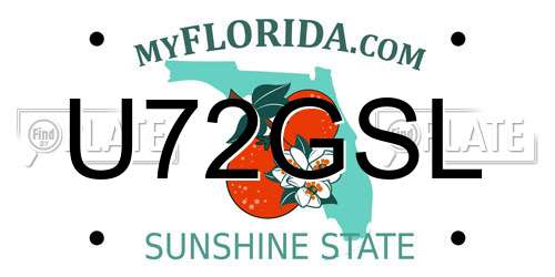 U72GSL Florida License Plate