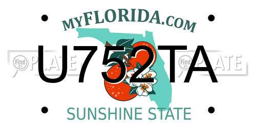 U752TA Florida License Plate