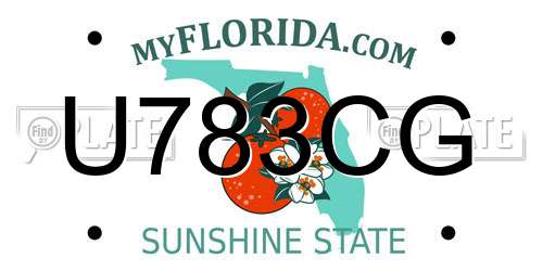 U783CG Florida License Plate