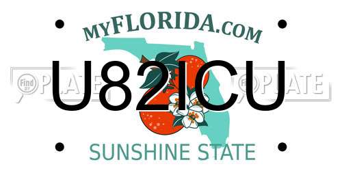 U82ICU Florida License Plate