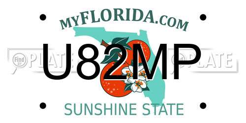 U82MP Florida License Plate