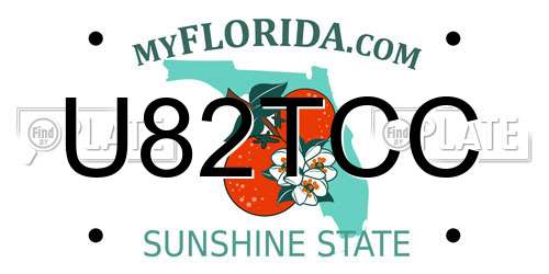 U82TCC Florida License Plate