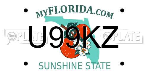U99KZ Florida License Plate