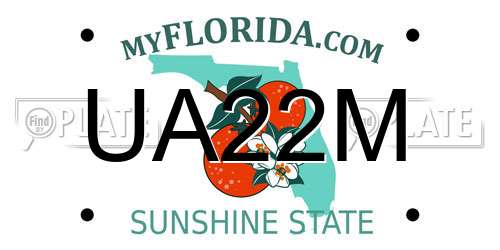 UA22M Florida License Plate
