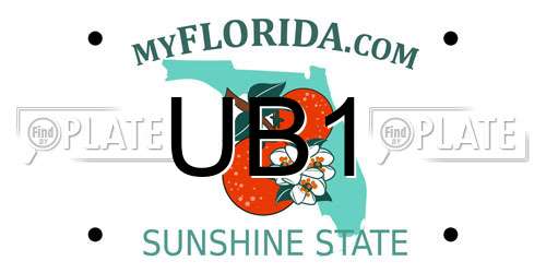 UB1 Florida License Plate