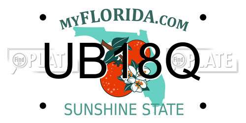 UB18Q Florida License Plate