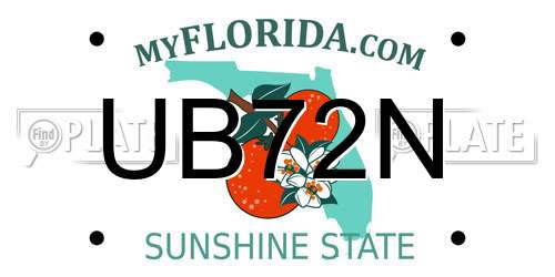 UB72N Florida License Plate