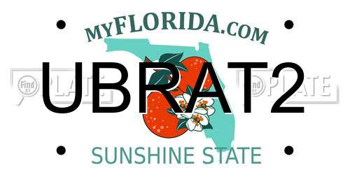 UBRAT2 Florida License Plate