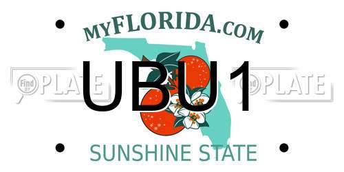 UBU1 Florida License Plate
