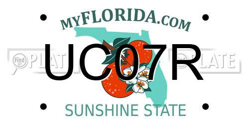 UC07R Florida License Plate