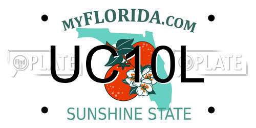 UC10L Florida License Plate