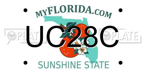 UC28C Florida License Plate