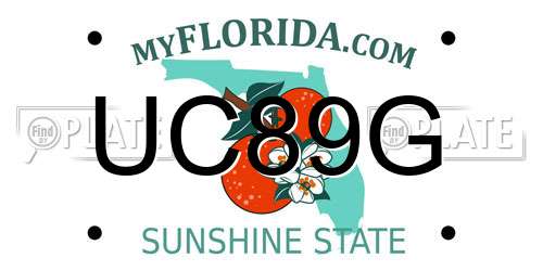 UC89G Florida License Plate