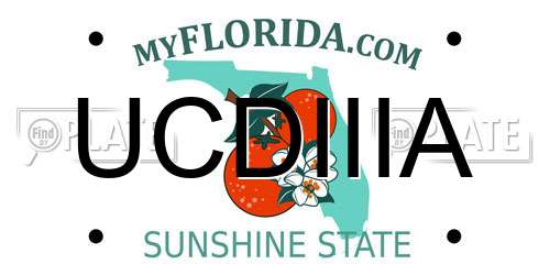 UCDIIIA Florida License Plate