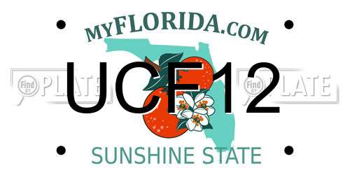 UCF12 Florida License Plate