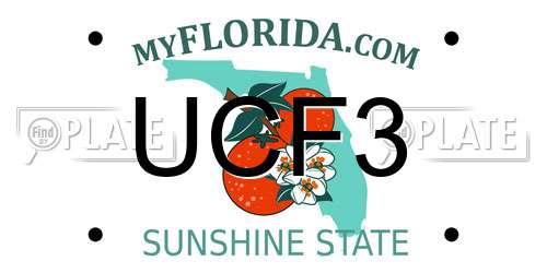 UCF3 Florida License Plate