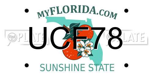 UCF78 Florida License Plate
