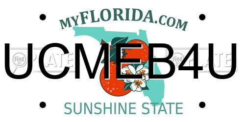 UCMEB4U Florida License Plate