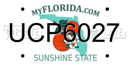 UCP6027 Florida License Plate