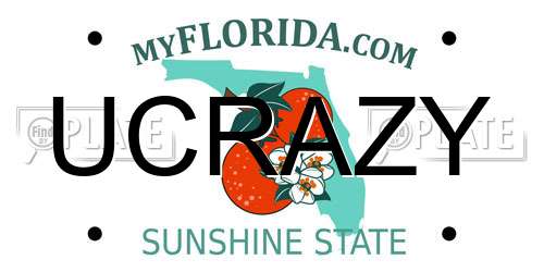 UCRAZY Florida License Plate