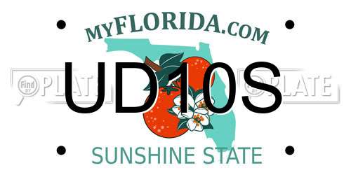 UD10S Florida License Plate