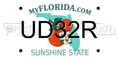 UD32R Florida License Plate