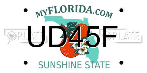 UD45F Florida License Plate