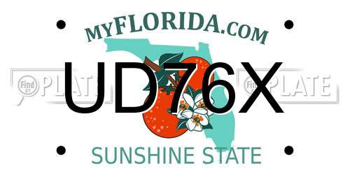 UD76X Florida License Plate